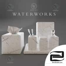 Luna Marble Vanity Accessories Bathroom Set