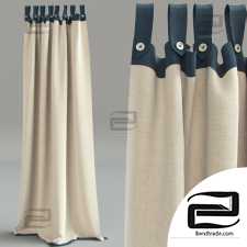 Curtain with buttons
