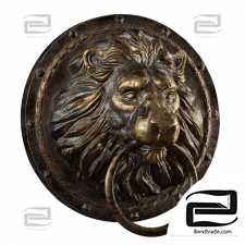 Sculptures Lion Head Medalion