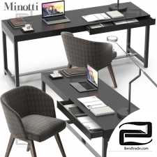 Table and chair Minotti Fulton desk