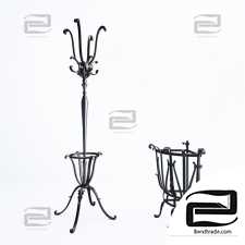 Hanger, umbrella basket, umbrella basket