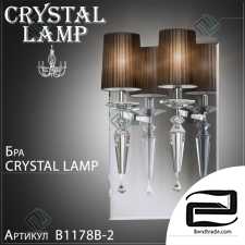 Sconce Crystal Lamp Falcetto B1178B-2 Wall Lamp