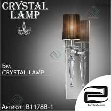 Sconce Crystal Lamp Falcetto B1178B-1 Wall Lamp