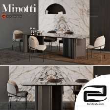 Table and chair Minotti 29