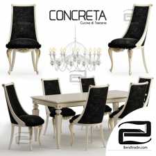 Table and chair Concreta cucina, Arrogance Impero