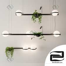 Hanging lamp Lighting PALMA Vibia Chandelier