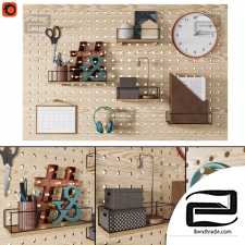 Perforated board organizer 9