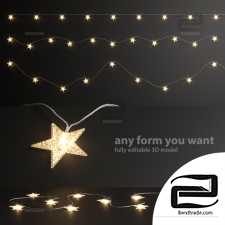 Editable Garland Lights Set