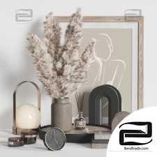 Decorative set with dried flowers 80
