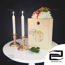 Decorative set Decor set Copper Candle