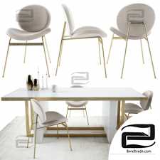 Table and chair by West elm Collection