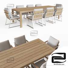 Table and chair Table and chair AEGEAN TEAK RECTANGULAR DINING