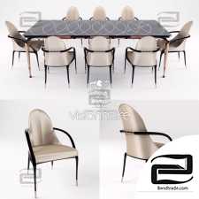 Table and chair Visionnaire Thule and Jera