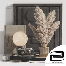 Decorative set Decor set with pampas grass 07