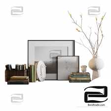 Decorative set Decor set with vases and books