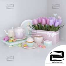 Decorative set Decor set with tulips 17