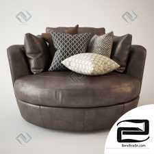 Swivel chair Snuggle Leather