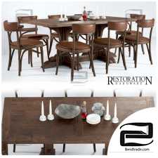 Table and chair Table and chair Restoration Hardware 7