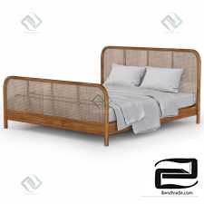 Rattan Headboard Bed
