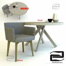 Table and chair Table and chair Calligaris Venus and Tivoli