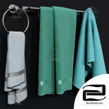 Towels on towel holders