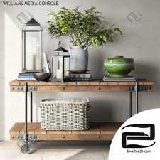 Decor set Pottery barn WILLIAMS MEDIA CONSOLE