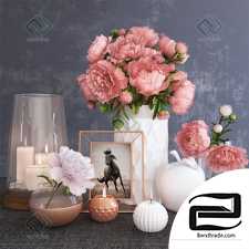 Decorative set Decor set with peonies 06