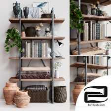 Decorative set Decor set Pottery Barn HOUSTON BOOKCASE