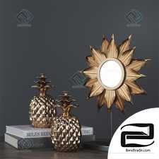 Decorative set Decor set Dantone Home mirror Sun