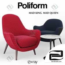 Armchair Armchair Poliform MAD Queen MAD King