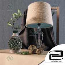 Decorative set Decor set with lamp vase and balls