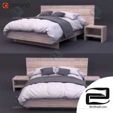 Bed soft rustic