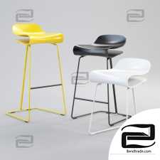 Bar chair KRISTALIA BCN Slide Base