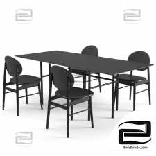 Table and chair Outline, Snaregade Rectangular