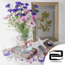 Decorative set Decor set Bouquet of wild flowers