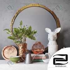 Decorative set Decor set with mirror vases