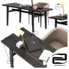 Table and chair Poliform Home hotel desk