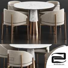 Table and chair CB2 & Porro