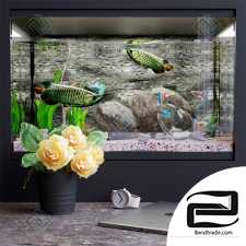 Decorative set Decor set with aquarium