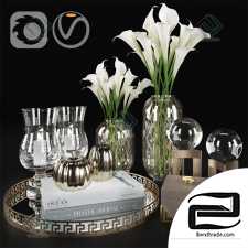 Set of Calla and candles Decor Set Calla and candles