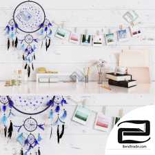 Decorative set Decor set Desktop accessories and dream catcher