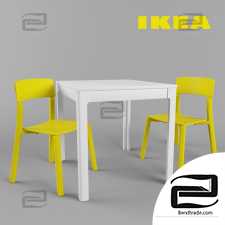 Table and chair IKEA WANGSTA, YAN-INGE