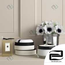 Decorative set Decor set with anemones