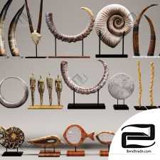 Decorative set collection of statues