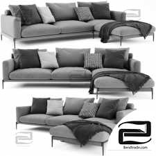 Sofa Sofa Flexform Romeo Sectional