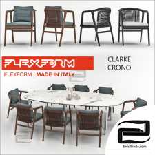 Table and chair FLEXFORM CLARKE, CRONO