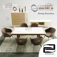 Table and chair Table and chair Concept Dining Rhombus