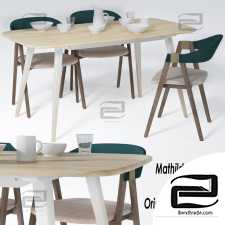 Table and chair MATHILDA, Originals Plank