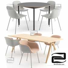 Table and chair Muuto Dinning