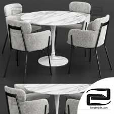 Table and chair CB2, Knoll Dinning